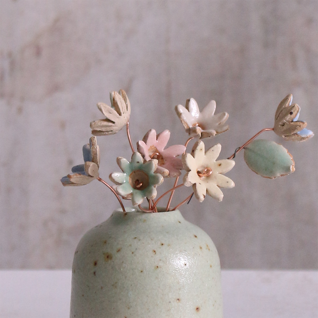 Small Daisy Ceramic Flower Stems