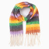 Eliza Heavyweight Scarf - Multi Rainbow Stripe