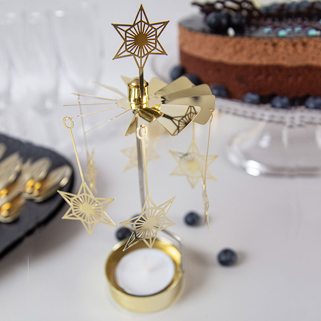 Art Deco Star Rotary Candle Holder