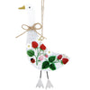 Strawberries White Wood Goose Decoration