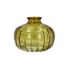 Straw Yellow Glass Onion Bud Vase