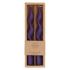 Purple Vintage Twist Taper Candle, Box/2