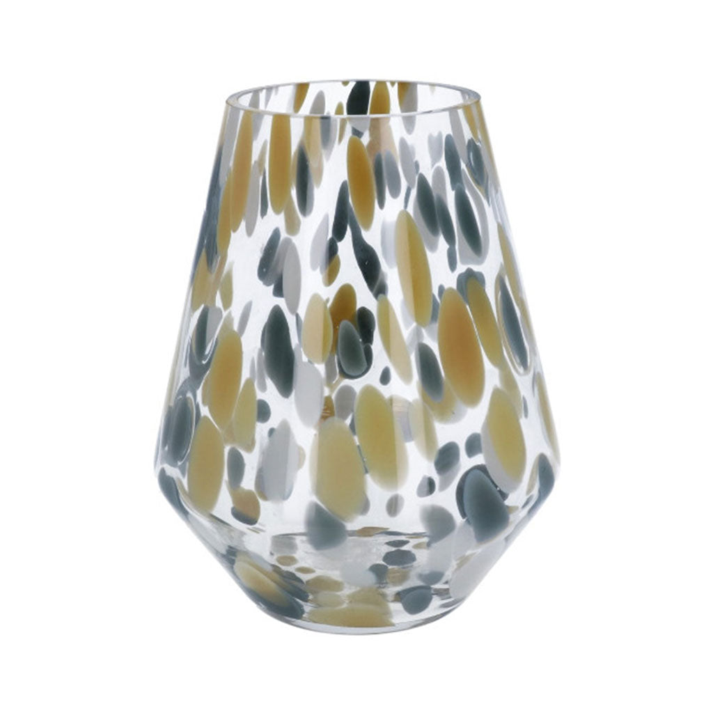 Camo Tortoiseshell Glass Cone Vase Medium