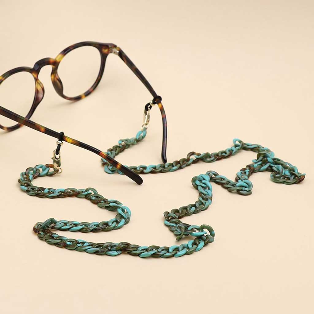 Turquoise Mix Acrylic Glasses Chain