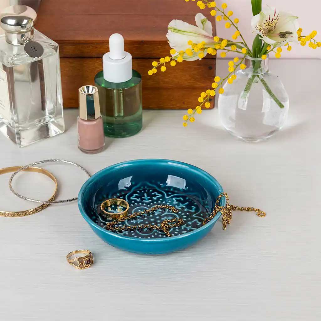 Enamel Trinket Dish - Blue