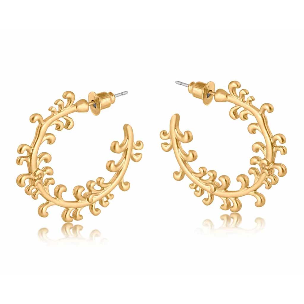 Selma Ornamental Hoop Earrings