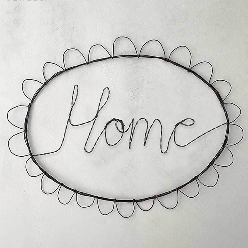 Wire Word Home Hanging Plaque