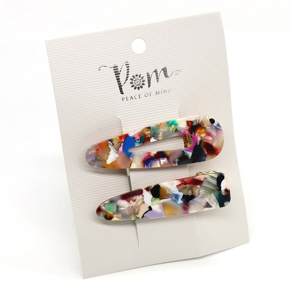 Multicolour Mix Acrylic Hair Slides