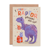 Veloci-raptor Present Greeting Card