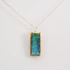 Emerald Turquoise Lagoon Small Drop Sterling Silver Pendant