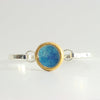 Round Turquoise Blue Lagoon Silver-Plated Bangle - Habulous