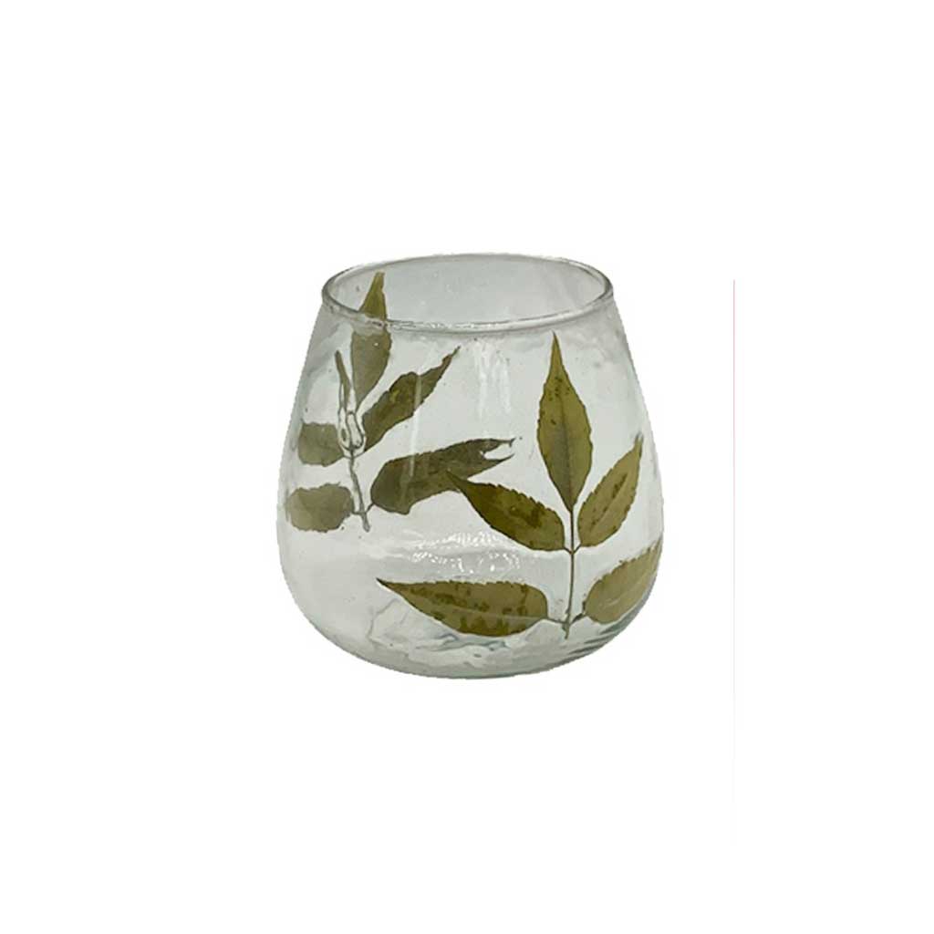 Leaf Mosaic Tealight Holder 11cm