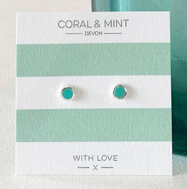 Turquoise Enamel Studs