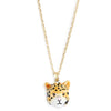 Clouded Leopard Head Pendant Necklace