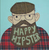 Happy hipster card