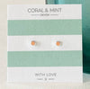 Mini Pastel Coral Enamel Studs