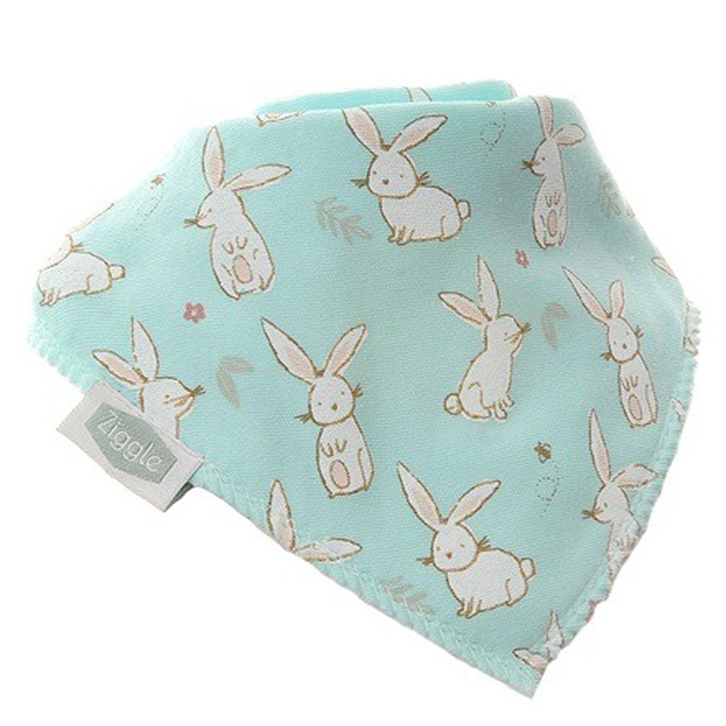 Bunnies On Mint Dribble Bib