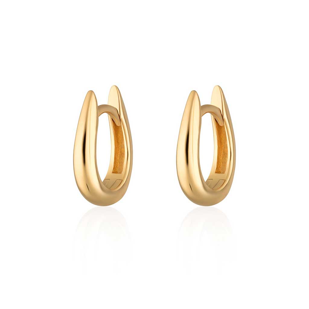 Claw Huggie Earrings Gold