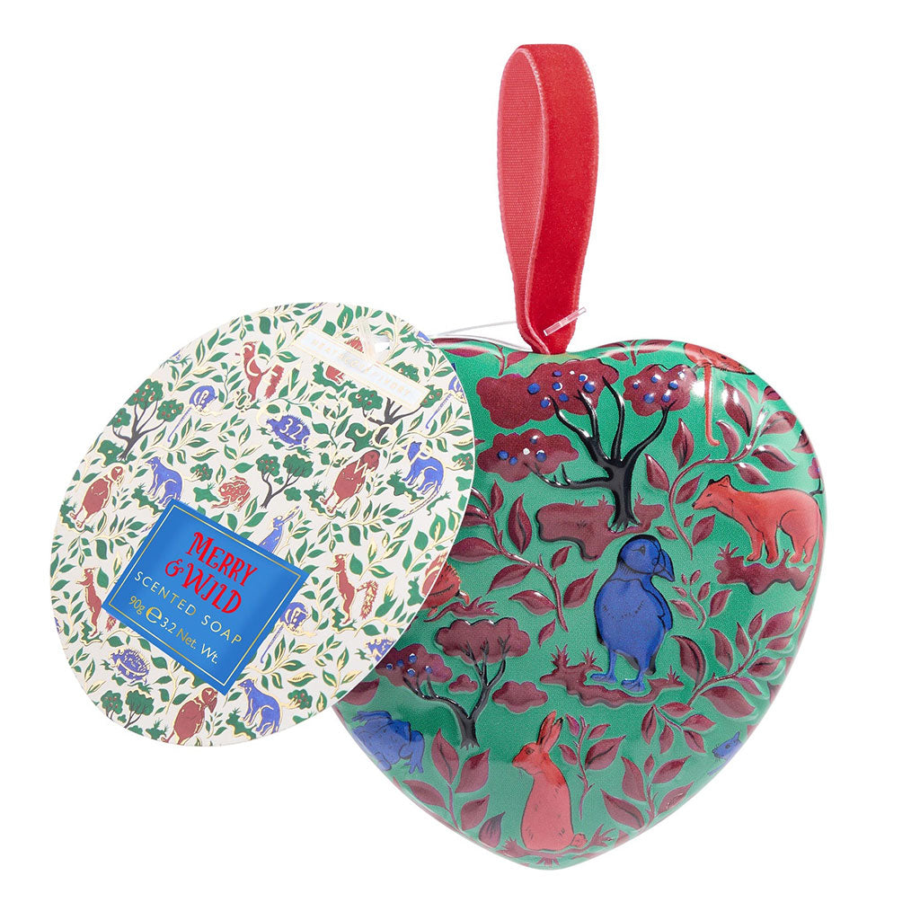 Merry & Wild Scented Soap In Heart Shaped Tin