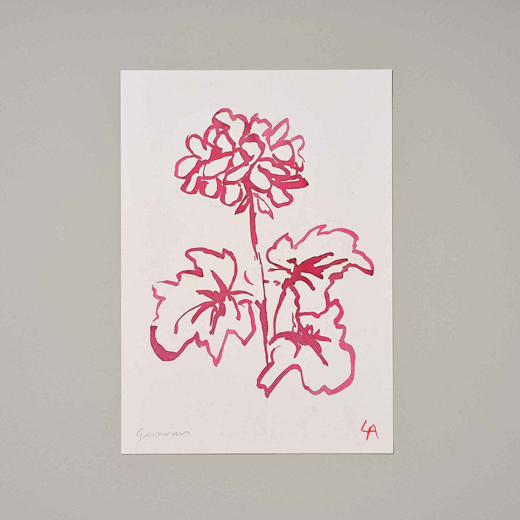 Geranium Art Print Unframed