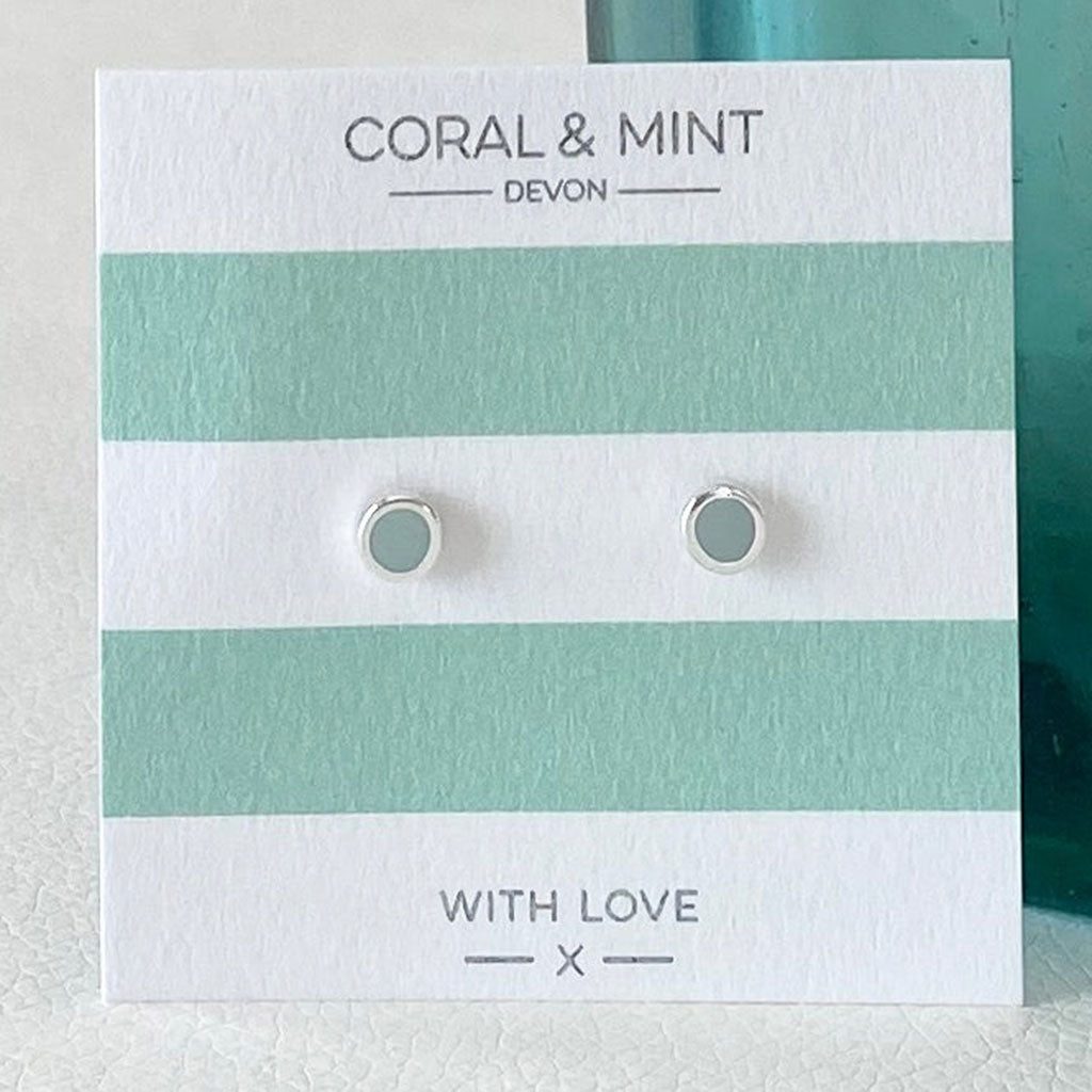 Pastel Blue Enamel Studs