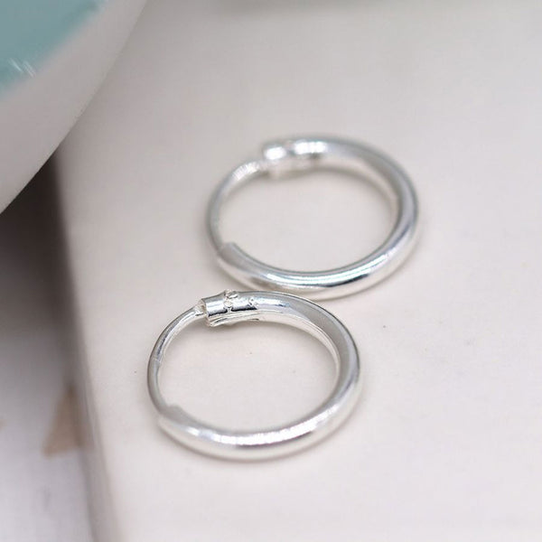 Tiny Silver Creole Hoops