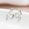 Sterling Silver Snake Stud Earrings