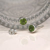 Peridot Cut 5mm Sterling Silver Studs