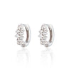 Stardust Huggie Earrings Rhodium Plated Sterling Silver