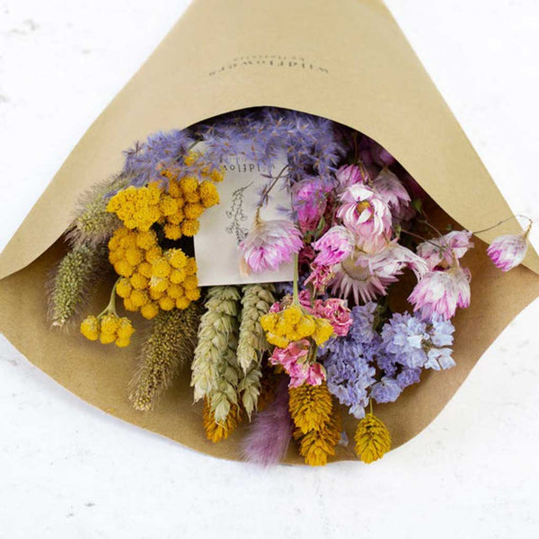 Dried Wildflower Blossom Lilac Small Bouquet