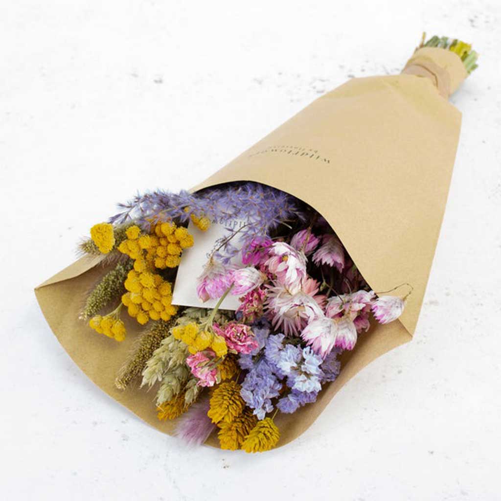 Dried Wildflower Blossom Lilac Small Bouquet