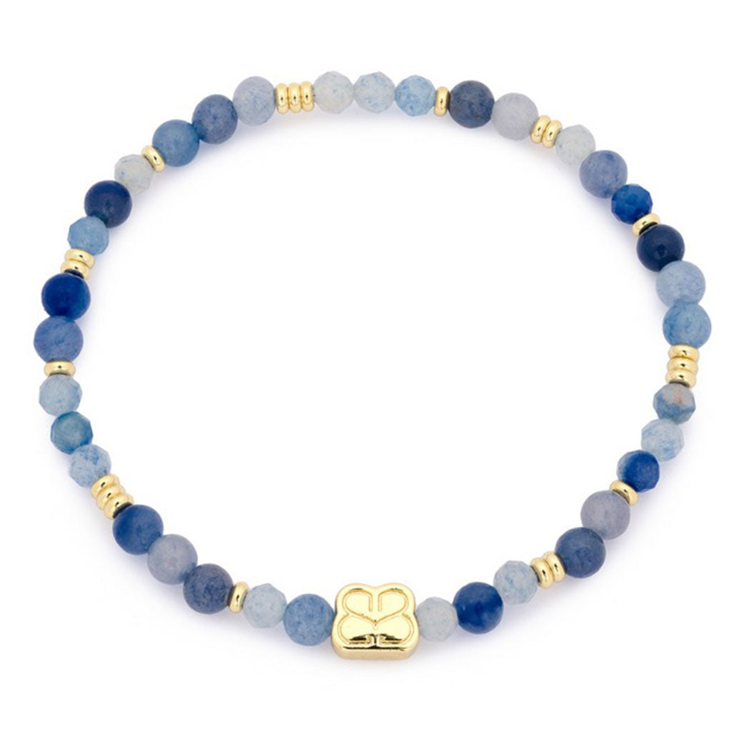 Wonder Blue Adventurine Gold Bracelet