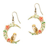 Owl In A Moon Drop Earrings