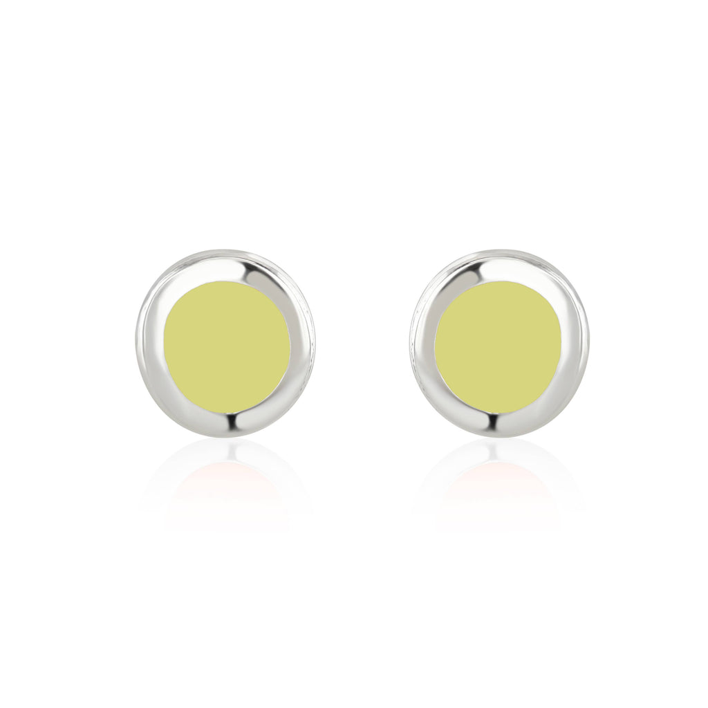 Lemon Enamel Studs