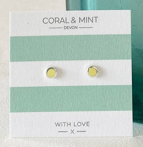 Lemon Enamel Studs