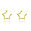 Quasar Gold Star Shaped Earrings