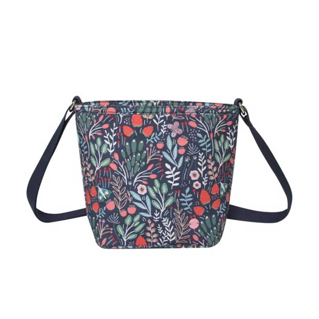 Blue Floral Canvas Brooke Bag