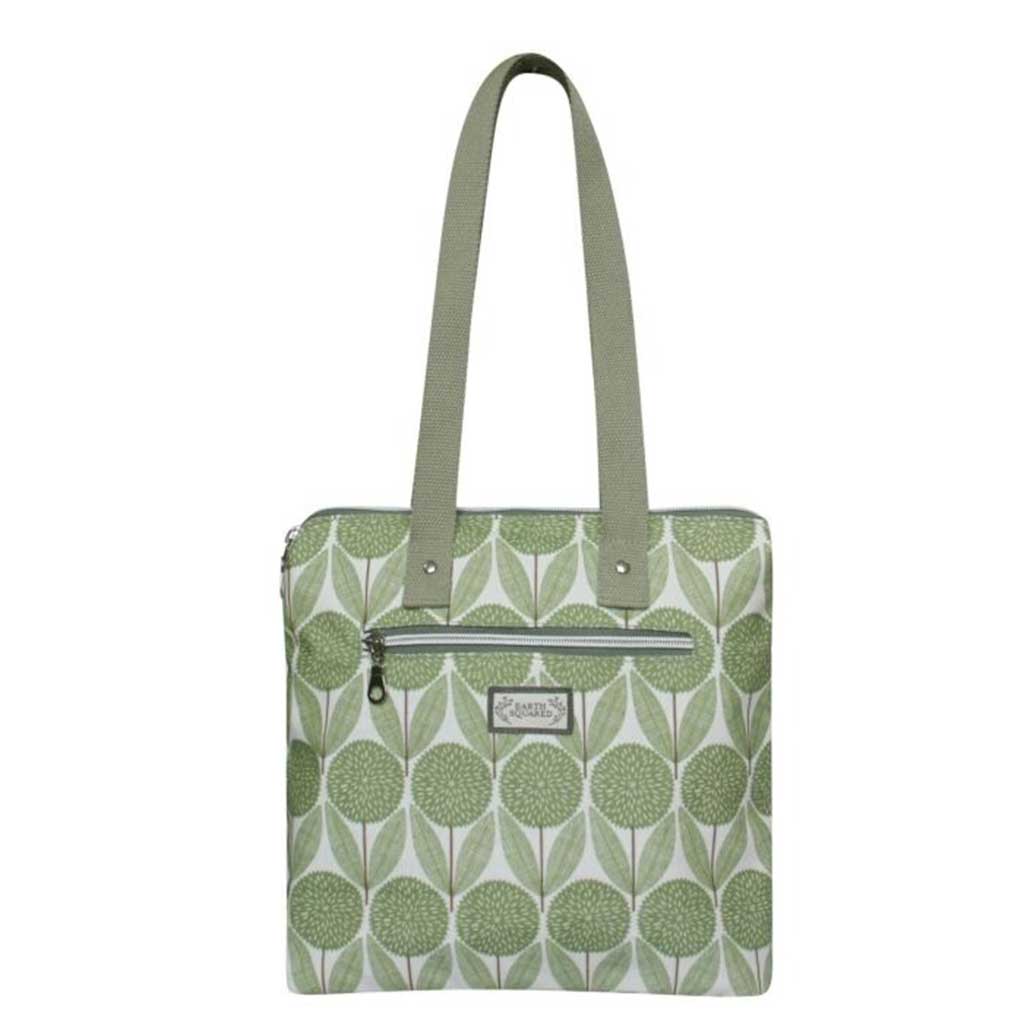 Green Flower Backpack Tote Bag