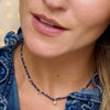 Jasmine Blue Adventurine Necklace Gold