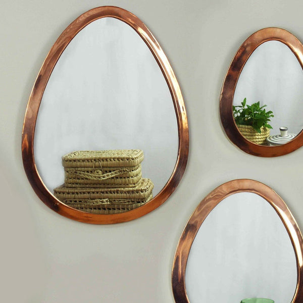 Rose Brass Marrakech Egg Mirror