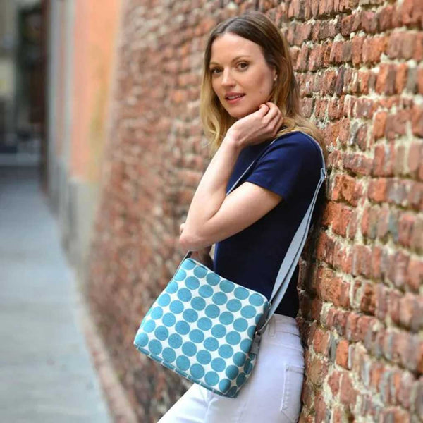 Teal Spot Logan Bag