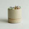 Match Striker Pot with Matches in Light Yellow Stone Series By Habulous Ceramics