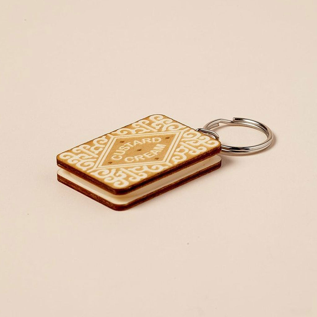 Custard Cream Keyring