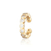 Bezel Single Ear Cuff With Clear Stones Gold - Insideout