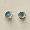 Blue and Gold Sterling Silver Studs - Insideout