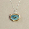 Blue Reef Crescent Sterling Silver Pendant - Insideout