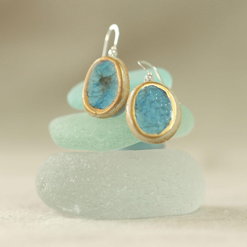 Blue Reef Oval Drop Earrings - Insideout