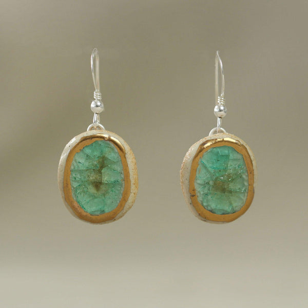 Emerald Reef Oval Drop Earrings - Insideout