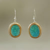 Emerald Turquoise Lagoon Oval Drop Earrings - Insideout