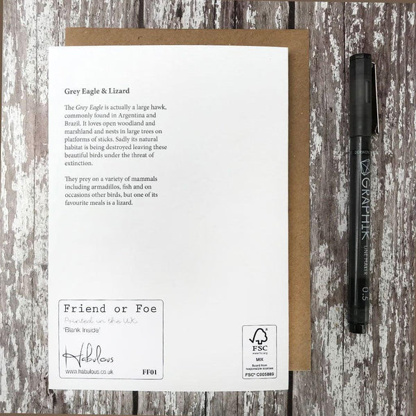 FF01 Grey Eagle & Lizard Foiled Card - Insideout